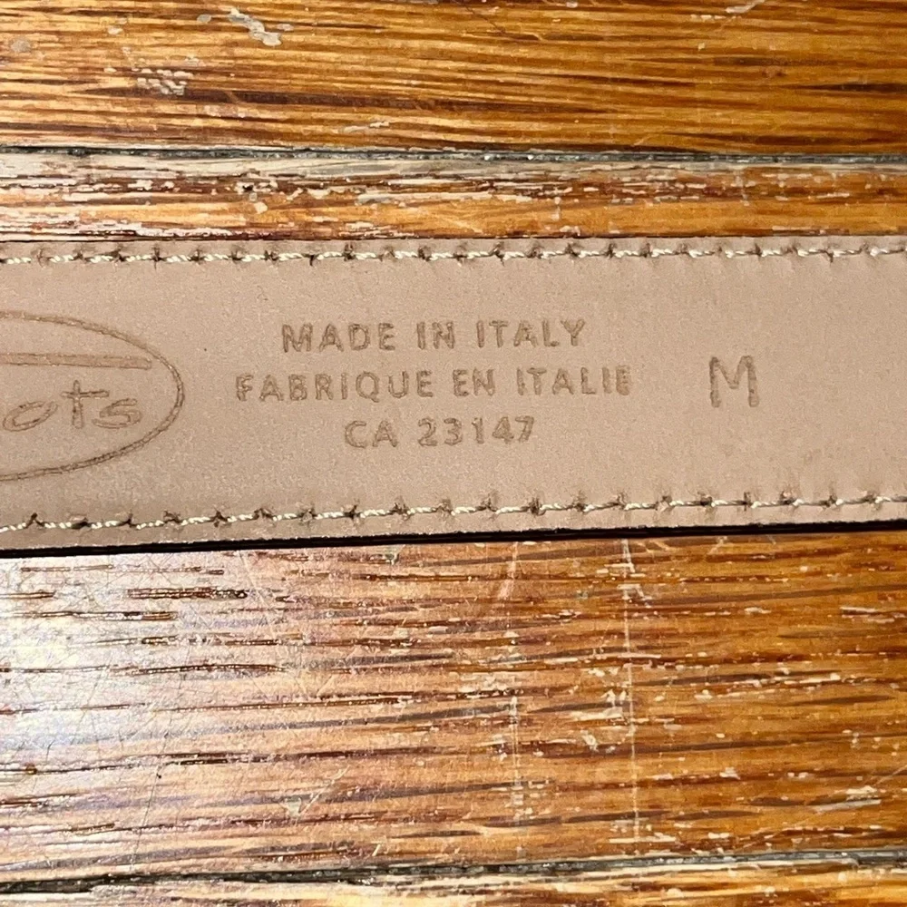 NWOT Talbots genuine leather belt black croc veritable collection boys medium